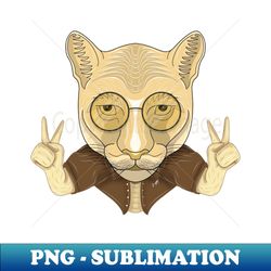 stylish cougar - Signature Sublimation PNG File - Perfect for Sublimation Mastery
