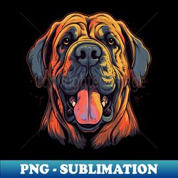 English Mastiff Smiling - Artistic Sublimation Digital File - Perfect for Creative Projects