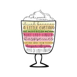 Whipped Cream Friends English Trifle SVG Graphic Design File