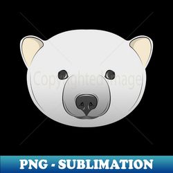 cute polar bear face - premium png sublimation file - vibrant and eye-catching typography