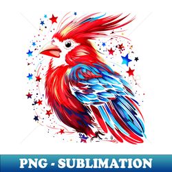 Patriotic Cardinal Bird - Unique Sublimation PNG Download - Bring Your Designs to Life