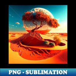 abstract desert landscape - decorative sublimation png file - vibrant and eye-catching typography