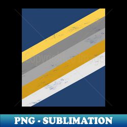 Mustard Ochre Yellow Grey and Blue Stripes - Elegant Sublimation PNG Download - Boost Your Success with this Inspirational PNG Download