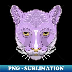 purple cougar face - Exclusive PNG Sublimation Download - Revolutionize Your Designs