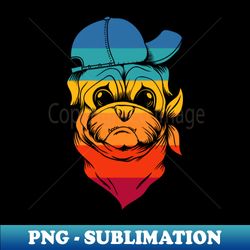 Dog Retro Pug Sad Eyes - Aesthetic Sublimation Digital File - Enhance Your Apparel with Stunning Detail