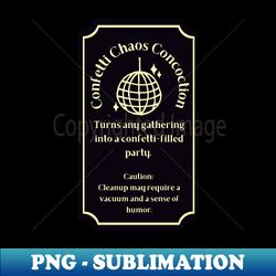 Potion Label Confetti Chaos Concoction Halloween - Digital Sublimation Download File - Capture Imagination with Every Detail