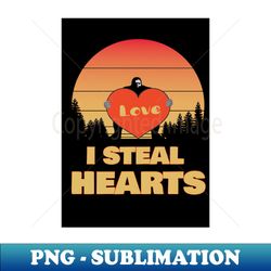 I steal hearts  bigfoot - Decorative Sublimation PNG File - Stunning Sublimation Graphics