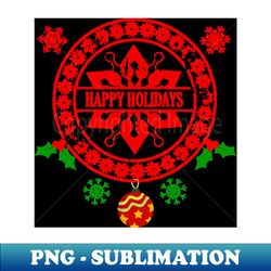 Santa Retro Holidays Christmas Stamps Funny Xmas Matching - PNG Transparent Digital Download File for Sublimation - Fashionable and Fearless