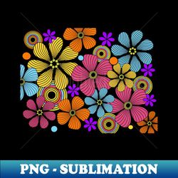 70s Retro Flower power Design - Premium Sublimation Digital Download - Perfect for Sublimation Art