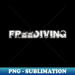 Freediving and diving - white - PNG Transparent Digital Download File for Sublimation - Stunning Sublimation Graphics