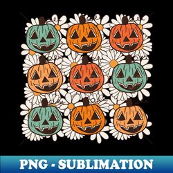 Adorable Pumpkin Patch Jack-o-Lanterns  Cute Halloween Pumpkin Season - Exclusive PNG Sublimation Download - Add a Festive Touch to Every Day