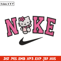 Hello Kitty Nike embroidery design, Hello Kitty embroidery, nike design, logo design, logo shirt, Digital download