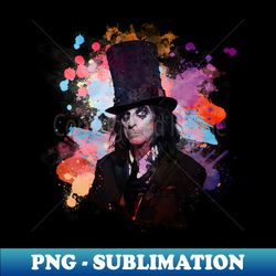 Alice Cooper - Watercolor Illustration - Trendy Sublimation Digital Download - Capture Imagination with Every Detail