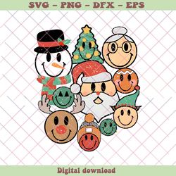 Christmas Smiley Faces Santa Friends PNG Download File