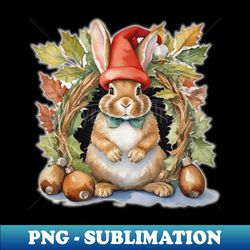 Christmas rabbit - Instant PNG Sublimation Download - Spice Up Your Sublimation Projects