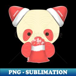 cute christmas panda - PNG Sublimation Digital Download - Unleash Your Creativity