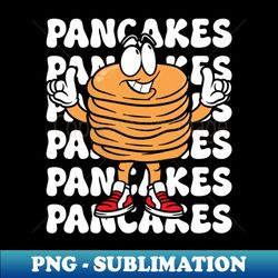 Pancake Cartoon Food Lover - PNG Transparent Digital Download File for Sublimation - Transform Your Sublimation Creations