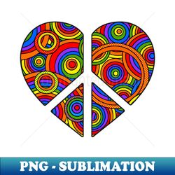 Rainbow Peace and Love Art - Digital Sublimation Download File - Capture Imagination with Every Detail