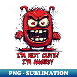 Cute Adorable Angry Cartoon Monster - Unique Sublimation PNG Download - Bold & Eye-catching