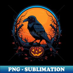 Crow Halloween - Retro PNG Sublimation Digital Download - Create with Confidence