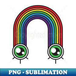 rainbow with eyes - Special Edition Sublimation PNG File - Perfect for Sublimation Mastery