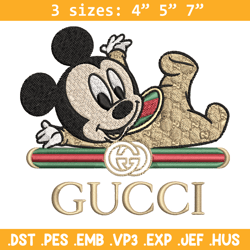 Mickey baby gucci Embroidery Design,Gucci Embroidery, Embroidery File, Logo shirt, Sport Embroidery, Digital download