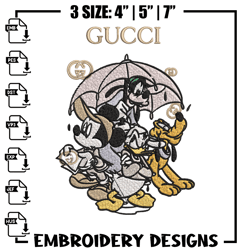 Mickey friends Embroidery Design, Gucci Embroidery, Brand Embroidery, Logo shirt, Embroidery File, Digital download