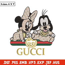 Minnie goofy baby Embroidery Design, Gucci Embroidery, Embroidery File, Logo shirt, Sport Embroidery, Digital download.