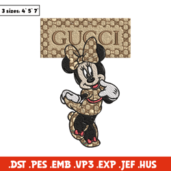 Minnie gucci Embroidery Design, Disney Embroidery, Embroidery File, Brand Embroidery, Logo shirt, Digital download