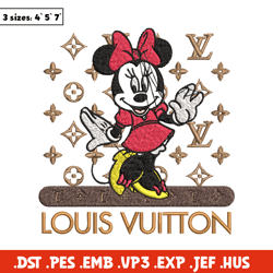 Minnie logo lv Embroidery Design, Lv Embroidery, Embroidery File, Brand Embroidery, Logo shirt, Digital download