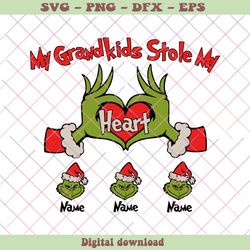 Personalized Grinchmas Family My Kid Stole My Heart SVG File