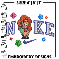 Nike flower girl embroidery design, Nike embroidery, Nike design, Embroidery shirt, Embroidery file,Digital download