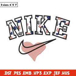 Nike heart embroidery design, Nike embroidery, Nike design, Embroidery shirt, Embroidery file,Digital download
