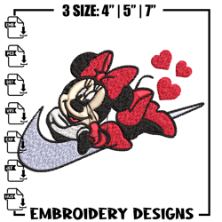 Nike minnie Embroidery Design, Nike Embroidery, Brand Embroidery, Embroidery File, Logo shirt, Digital download
