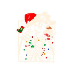 Skeleton Christmas Coffee Lover SVG Cutting Digital File