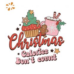 Retro Christmas Calories Dont Court SVG For Cricut Files