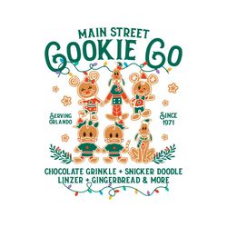 Disney Christmas Cookies Main Street Cookie Go 1971 SVG