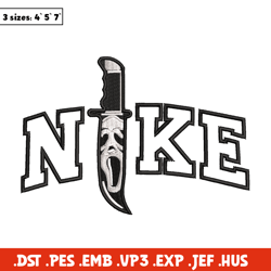 Nike x knife embroidery design, Horror embroidery, Nike design, Embroidery shirt, Embroidery file, Digital download
