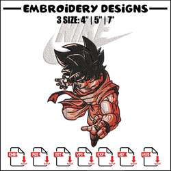Son Goku Nike Embroidery design, Dragon ball Embroidery, Nike design, anime shirt, Embroidery file, Instant download