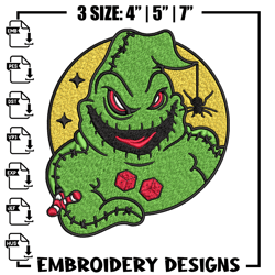 Oogie Boogie laugh Embroidery design, Oogie Boogie Embroidery, halloween design, Embroidery File, Digital download.