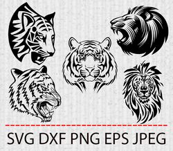TIGER SVG TIGER PNG TIGER Cricut TIGER design Template Stencil Vinyl Decal TIGER Tshirt Tranfer Iron on
