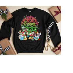 Epcot Walt Disney World Christmas Tour Shirt, Christmas Family Shirt, Mickey And Friends Christmas Shirt, Retro Epcot Wa