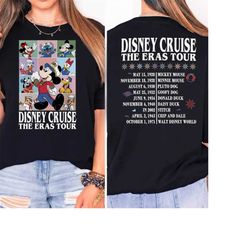 Disney Cruise The Eras Tour Shirt, Disney Characters, Cruise Vacation, Family Cruise Comfort Colors Shirt, Disney Family