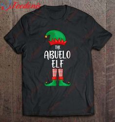 Abuelo Elf Christmas Party Matching Family Group Pj T-Shirt, Kids Christmas Shirts Family  Wear Love, Share Beauty