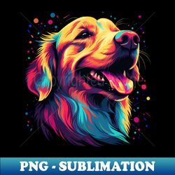 Golden Retriever - Elegant Sublimation PNG Download - Unleash Your Inner Rebellion