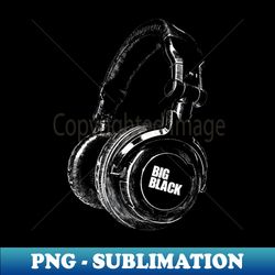 Big Black Retro Headphones - Exclusive Sublimation Digital File - Add a Festive Touch to Every Day