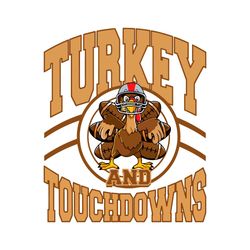 Turkey And Touchdowns Football Game Day SVG Cricut File
