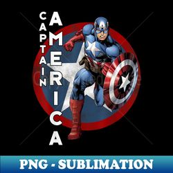 Marvel Avengers Vintage Captain America Avengers Icon - PNG Transparent Digital Download File for Sublimation - Vibrant and Eye-Catching Typography