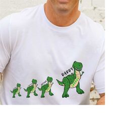 Custom  Daddy  Saurus Shirt ,Dinosaur Rex T Shirt ,Custom Family Shirt ,Custom Print Shirt , Kid Saurus tee, fathers day