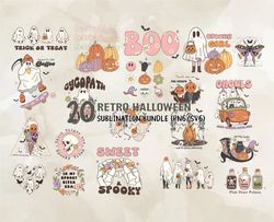 20 Retro Halloween Bundle Png, Halloween Svg, Cute Halloween, Halloween, Halloween Png 99